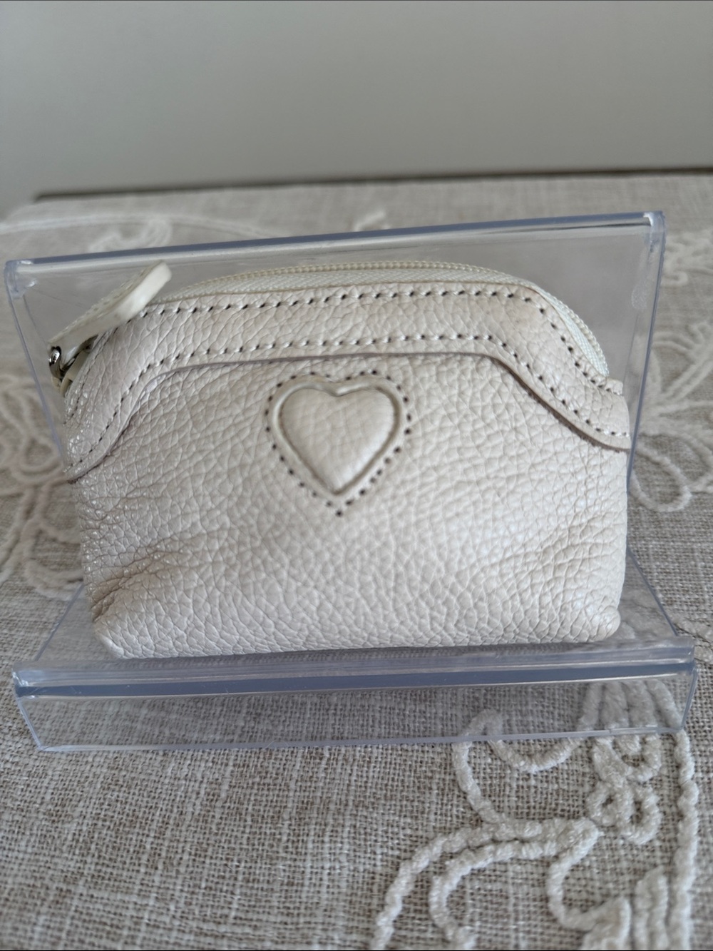 Brighton Pebbled Leather Heart Coin Pouch